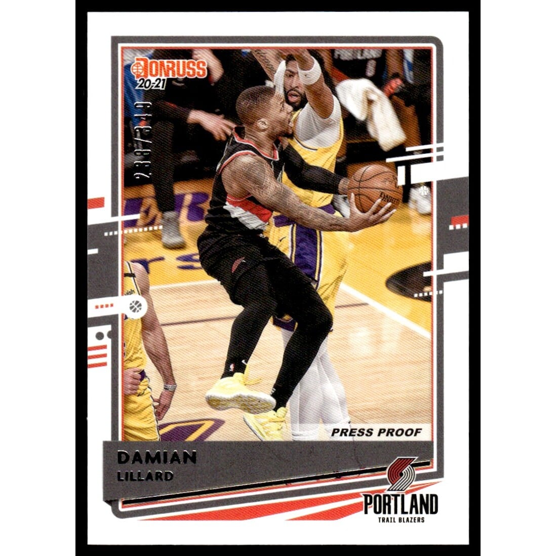 2020-21 Donruss Press Proof Silver #28 Damian Lillard. rookie card picture