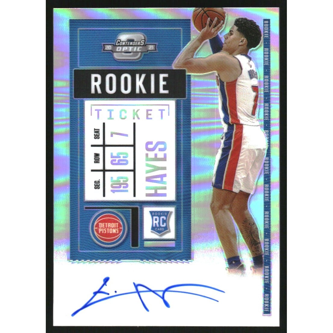 2020-21 Panini Contenders Optic Variations #117 Killian Hayes AU. rookie card picture