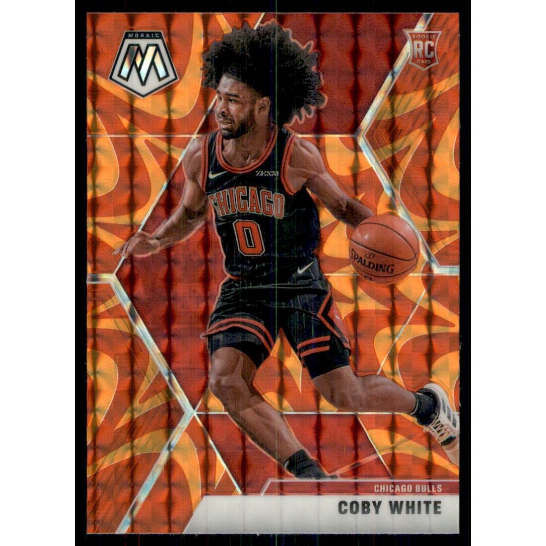 2019-20 Panini Mosaic Mosaic Orange Reactive #211 Coby White. rookie card picture