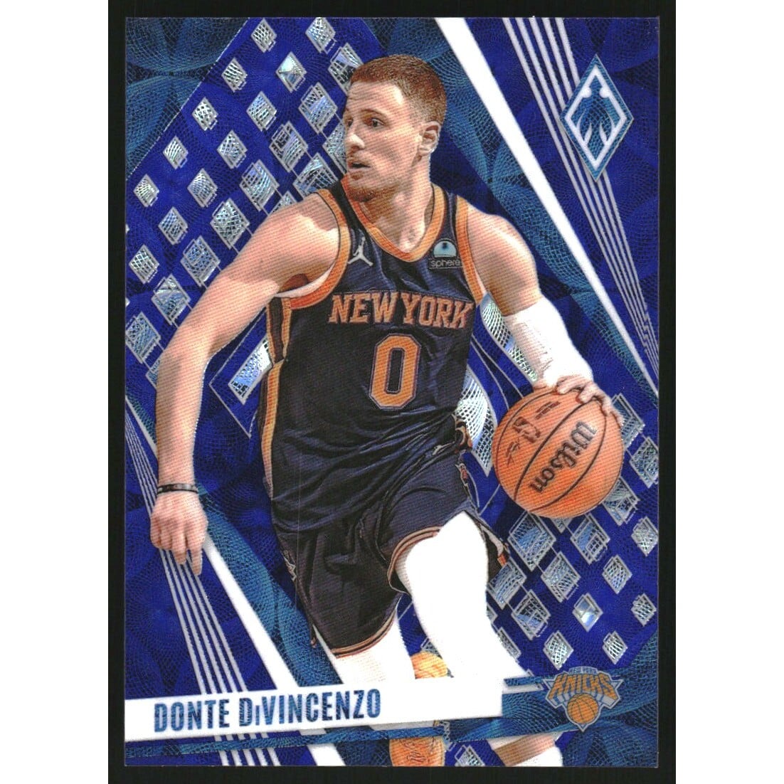 2023-24 Panini Phoenix International Blue #250 Donte DiVincenzo. rookie card picture