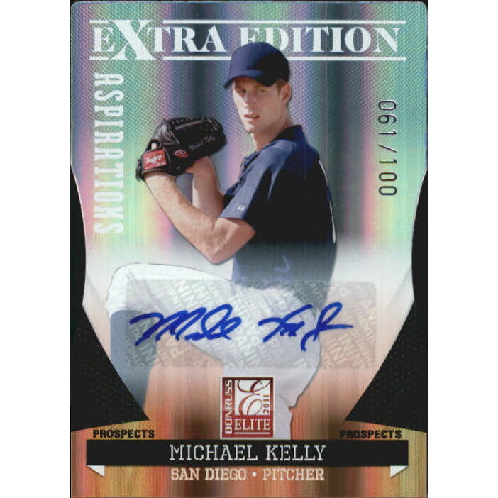 2011 Donruss Elite Extra Edition Prospects Signature Aspirations #12 Michael Kelly. rookie card picture