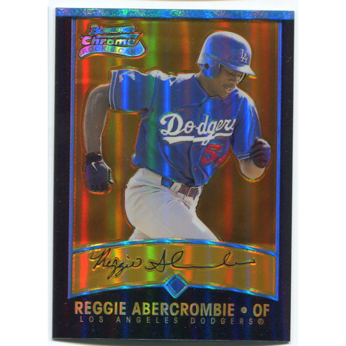 2001 Bowman Chrome Gold Refractors #127 Reggie Abercrombie. rookie card picture