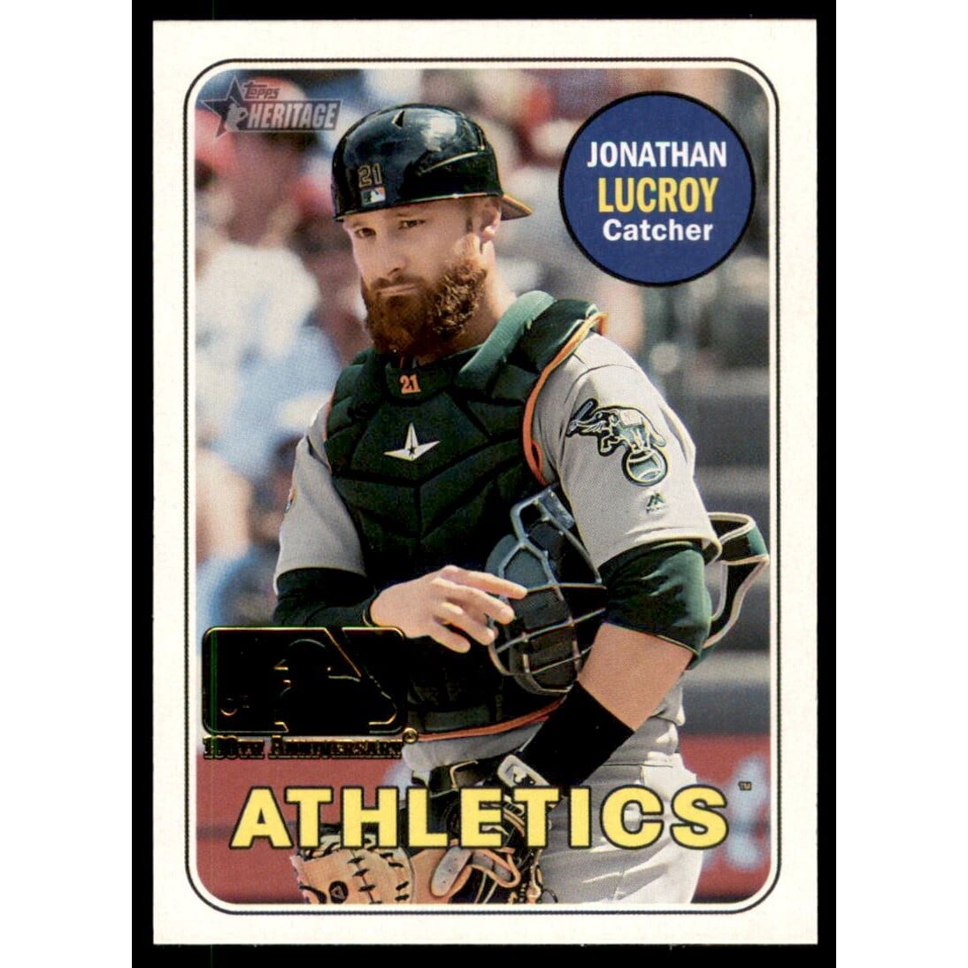 2018 Topps Heritage 100th Anniversary #517 Jonathan Lucroy. rookie card picture