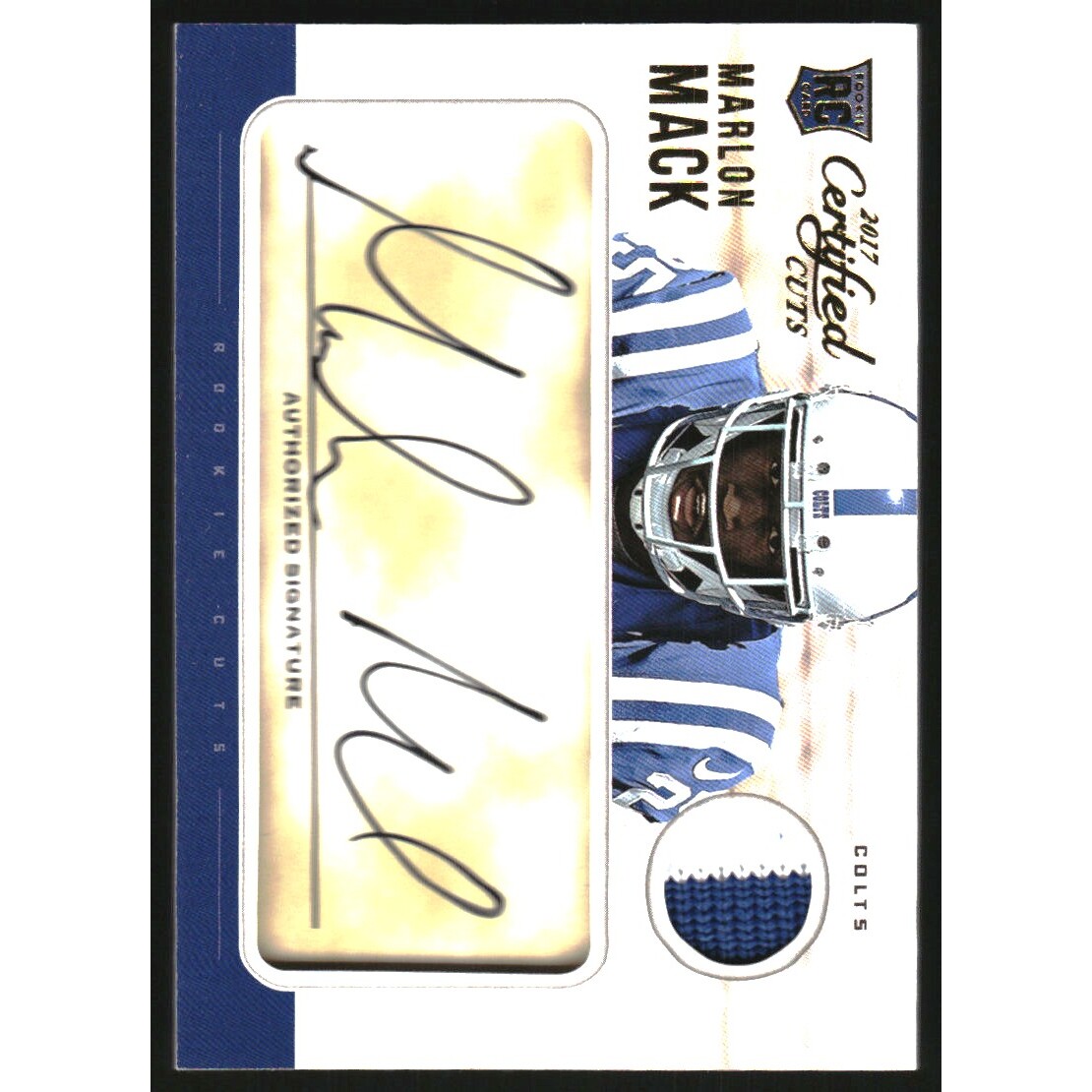 2017 Certified Cuts #220 Marlon Mack JSY AU/299 RC