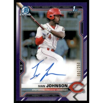 2021 Bowman Chrome Prospect Autographs Purple Refractors #CPADK D'Shawn Knowles