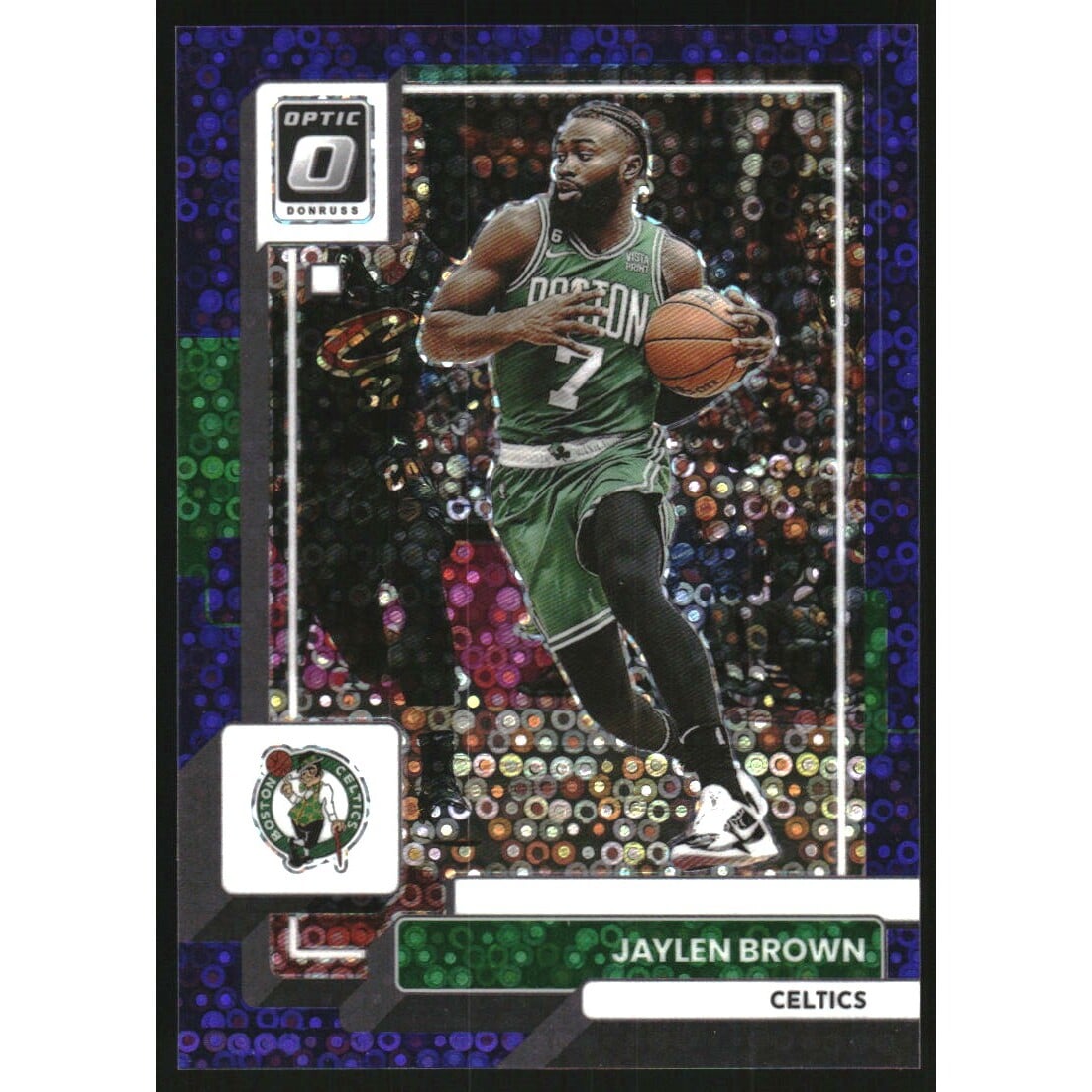 2022-23 Donruss Optic Fast Break Purple #32 Jaylen Brown. rookie card picture