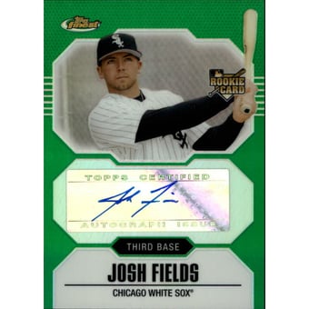 2007 Finest Refractors Green #162 Josh Fields AU