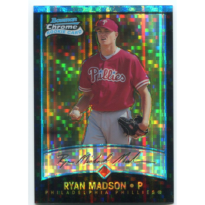 2001 Bowman Chrome X-Fractors #115 Ryan Madson. rookie card picture