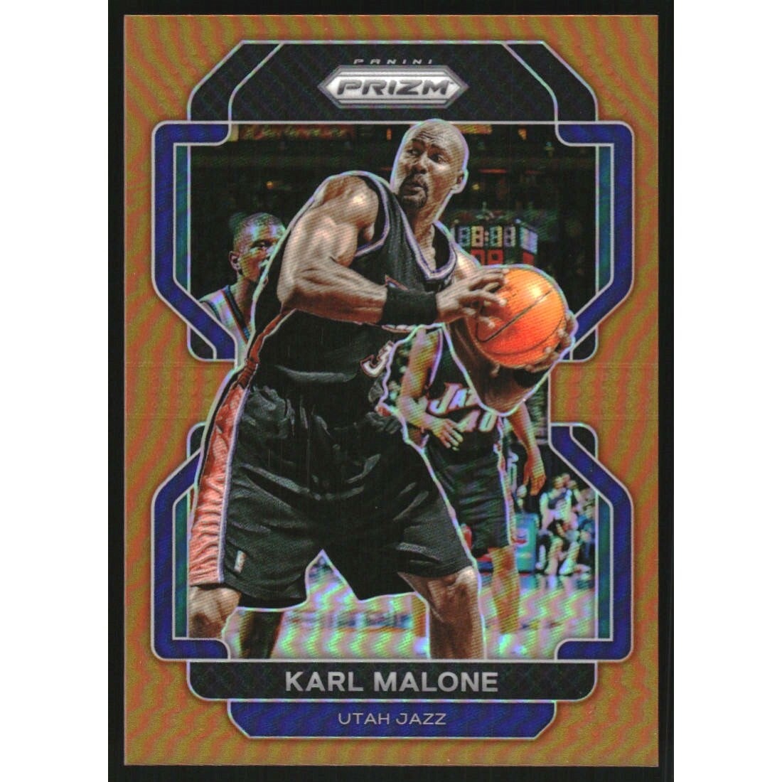 2021-22 Panini Prizm Prizms Orange #259 Karl Malone. rookie card picture
