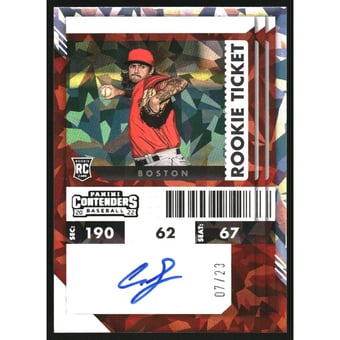 2022 Panini Chronicles Contenders Rookie Cracked Ice Ticket #29 Connor Seabold