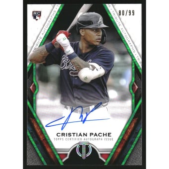 2021 Topps Tribute Autographs Green #TACP Cristian Pache