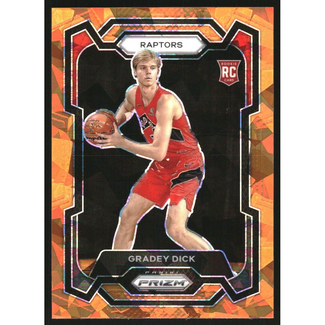 2023-24 Panini Prizm Prizms Orange Ice #134 Gradey Dick. rookie card picture