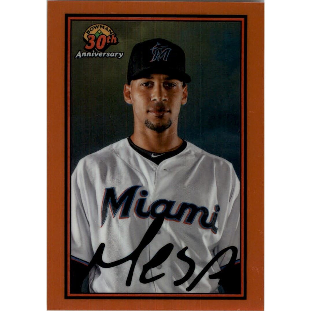 2019 Bowman Chrome Draft Bowman 30th Anniversary Orange Refractors #B30VVM Victor Victor Mesa. rookie card picture