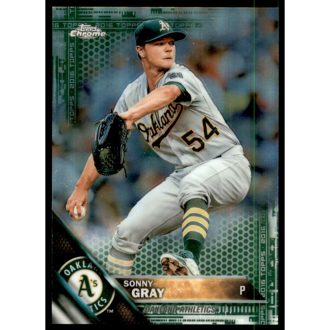 2016 Topps Chrome Green Refractors #188 Sonny Gray. rookie card picture