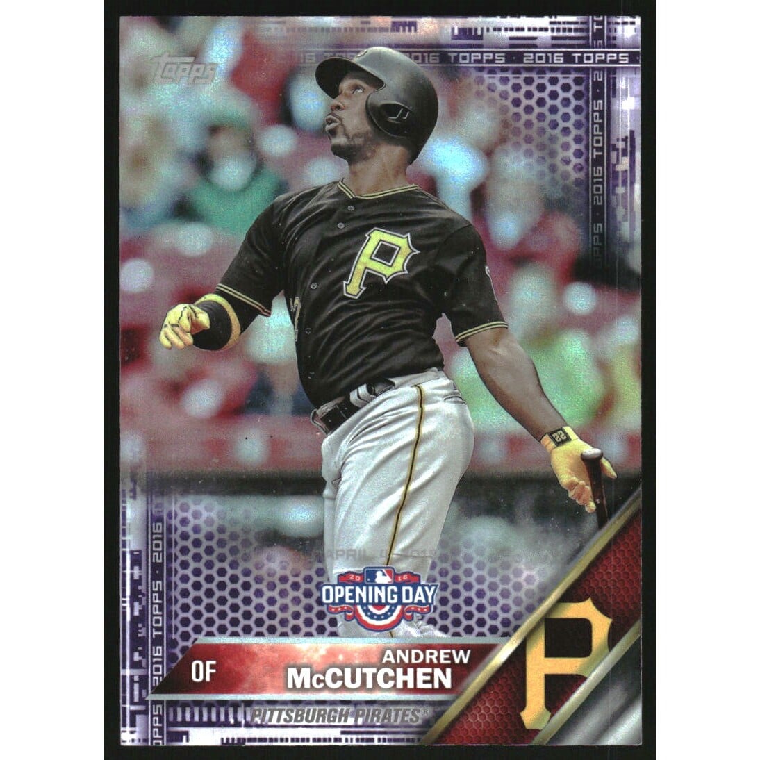 2016 Topps Opening Day Toys R Us Purple Foil #OD51 Andrew McCutchen. rookie card picture