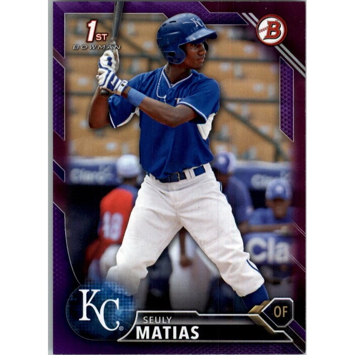 2016 Bowman Prospects Purple #BP15 Seuly Matias. rookie card picture