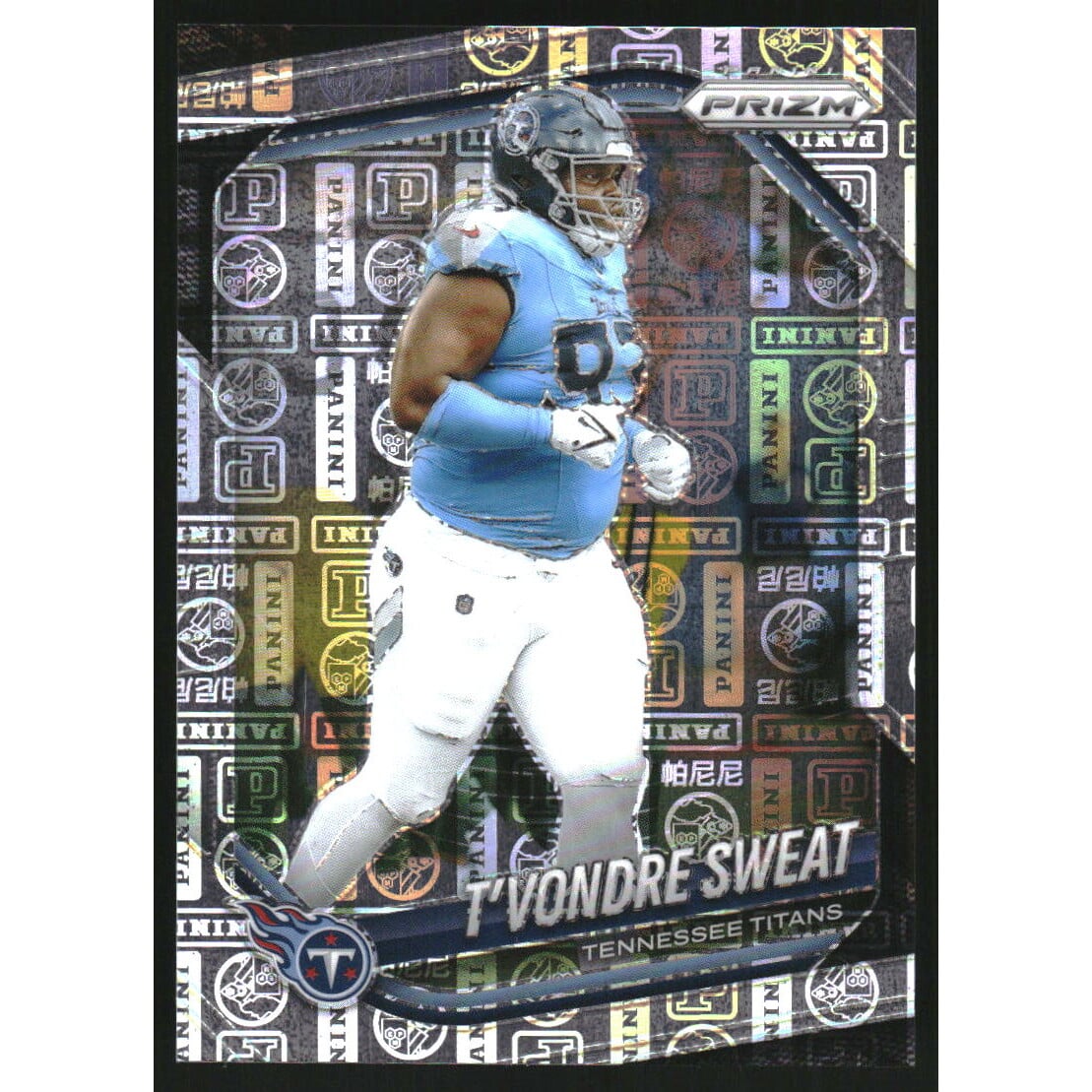 2025 Panini Prizm Prizms Panini Logo #80 T'Vondre Sweat. rookie card picture