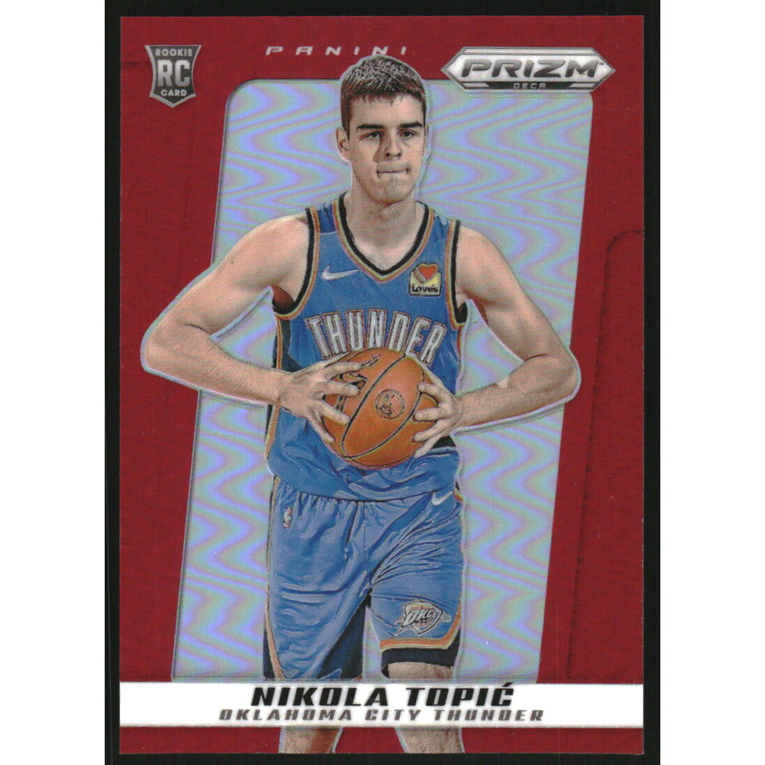 2024-25 Prizm Deca Prizms Red #129 Nikola Topic