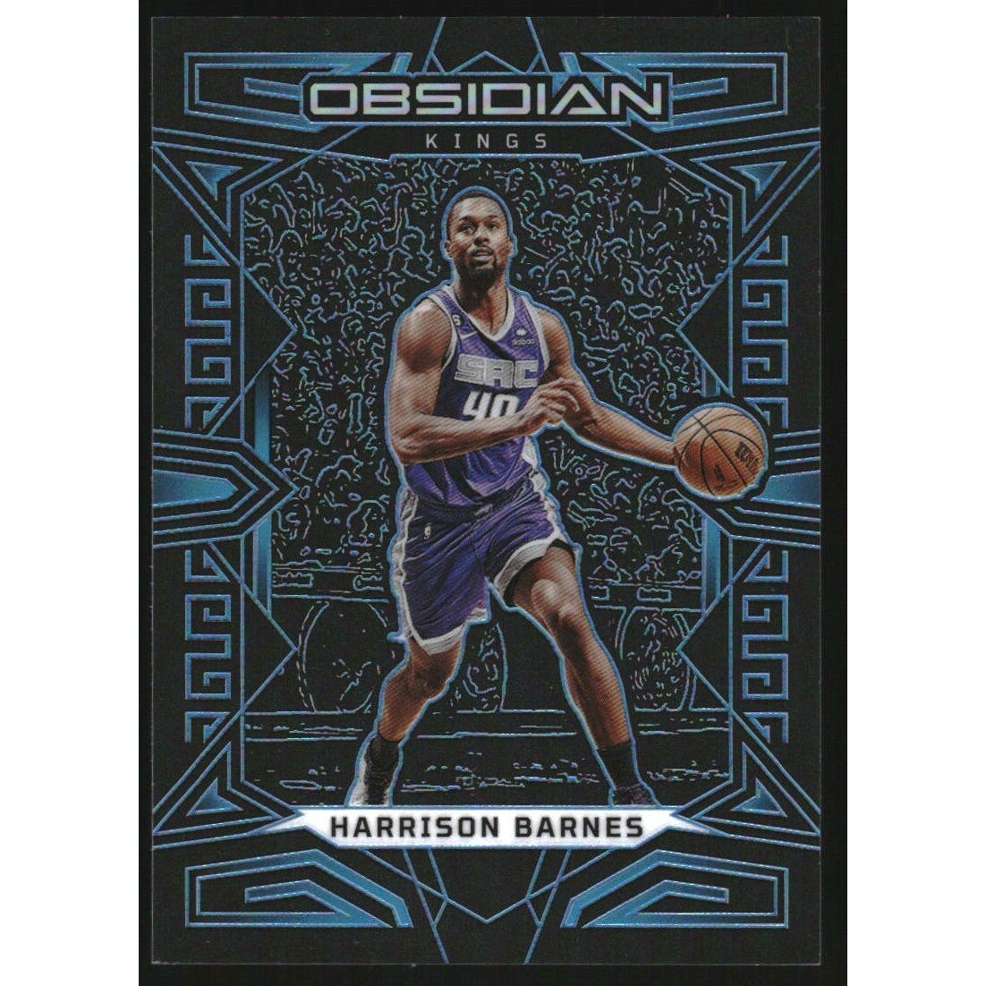 2022-23 Panini Obsidian Electric Etch Blue #108 Harrison Barnes. rookie card picture