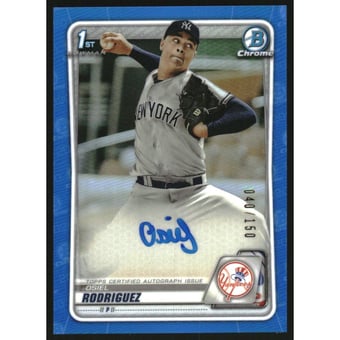 2020 Bowman Chrome Prospect Autographs Blue Refractors #CPAOR Osiel Rodriguez