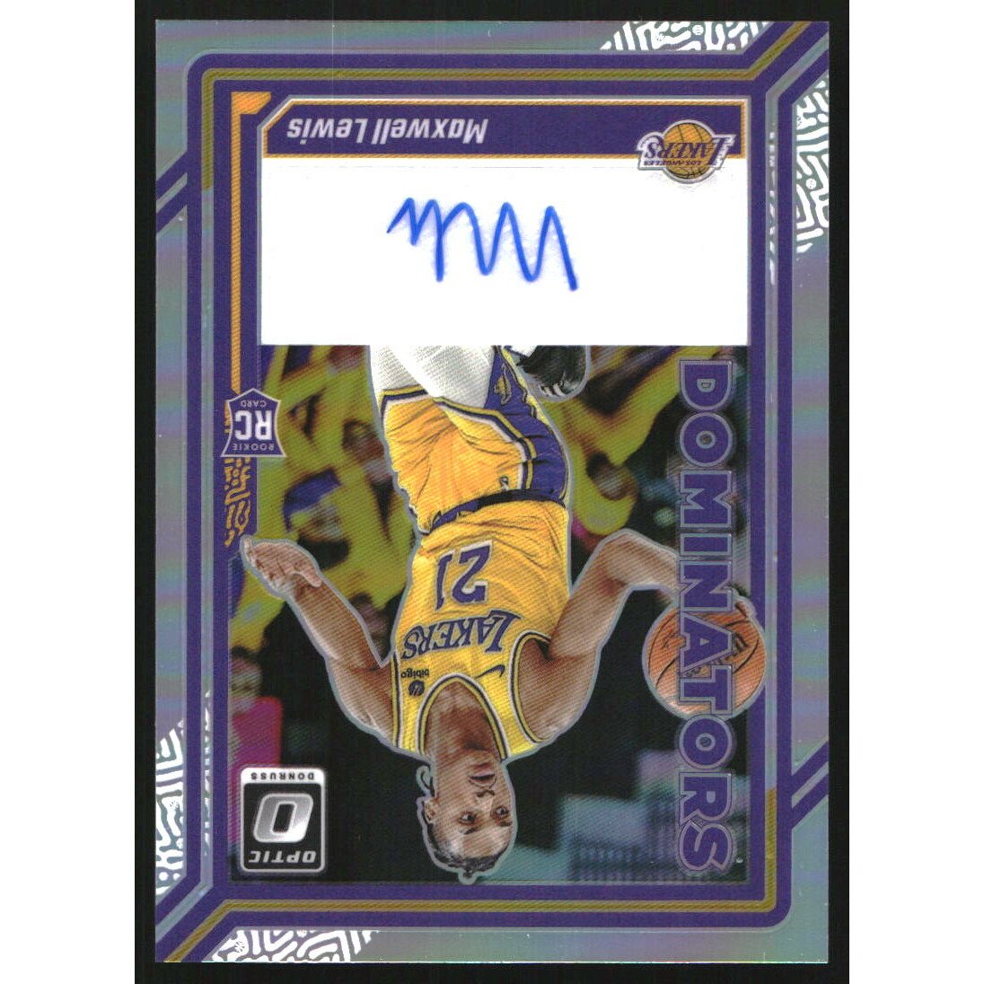 2023-24 Donruss Optic Rookie Dominators Signatures #26 Maxwell Lewis/99. rookie card picture