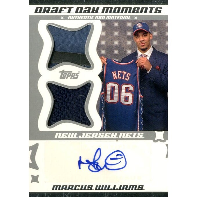 2006-07 Topps Big Game Draft Day Moments Ball and Jersey Autographs #MW Marcus Williams. rookie card picture