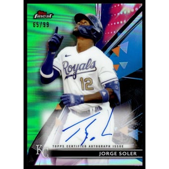 2021 Finest Autographs Green Refractors #FAJSO Jorge Soler