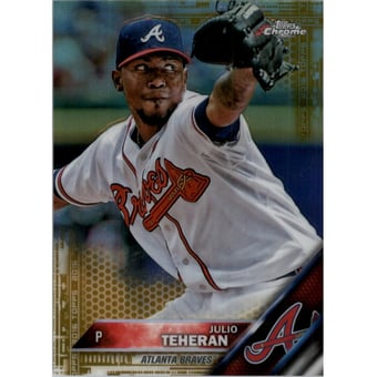 2016 Topps Chrome Gold Refractors #193 Julio Teheran
