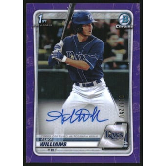 2020 Bowman Chrome Draft Autographs Purple Refractors #CDAAW Alika Williams