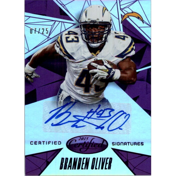 2015 Certified Signatures Mirror Purple #CSBO Branden Oliver/25