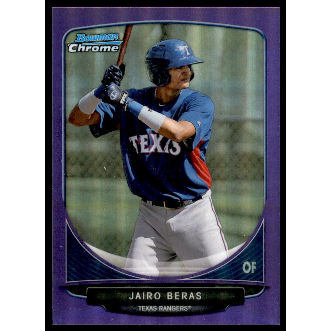 2013 Bowman Chrome Prospects Purple Refractors #BCP105 Jairo Beras. rookie card picture