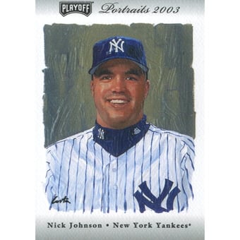 2003 Playoff Portraits Materials Combo Silver #114 Nick Johnson Bat-Jsy