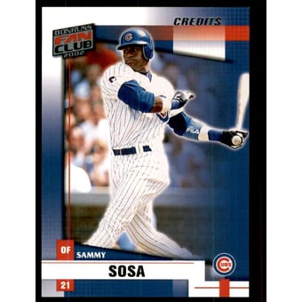 2002 Donruss Fan Club Credits #66 Sammy Sosa