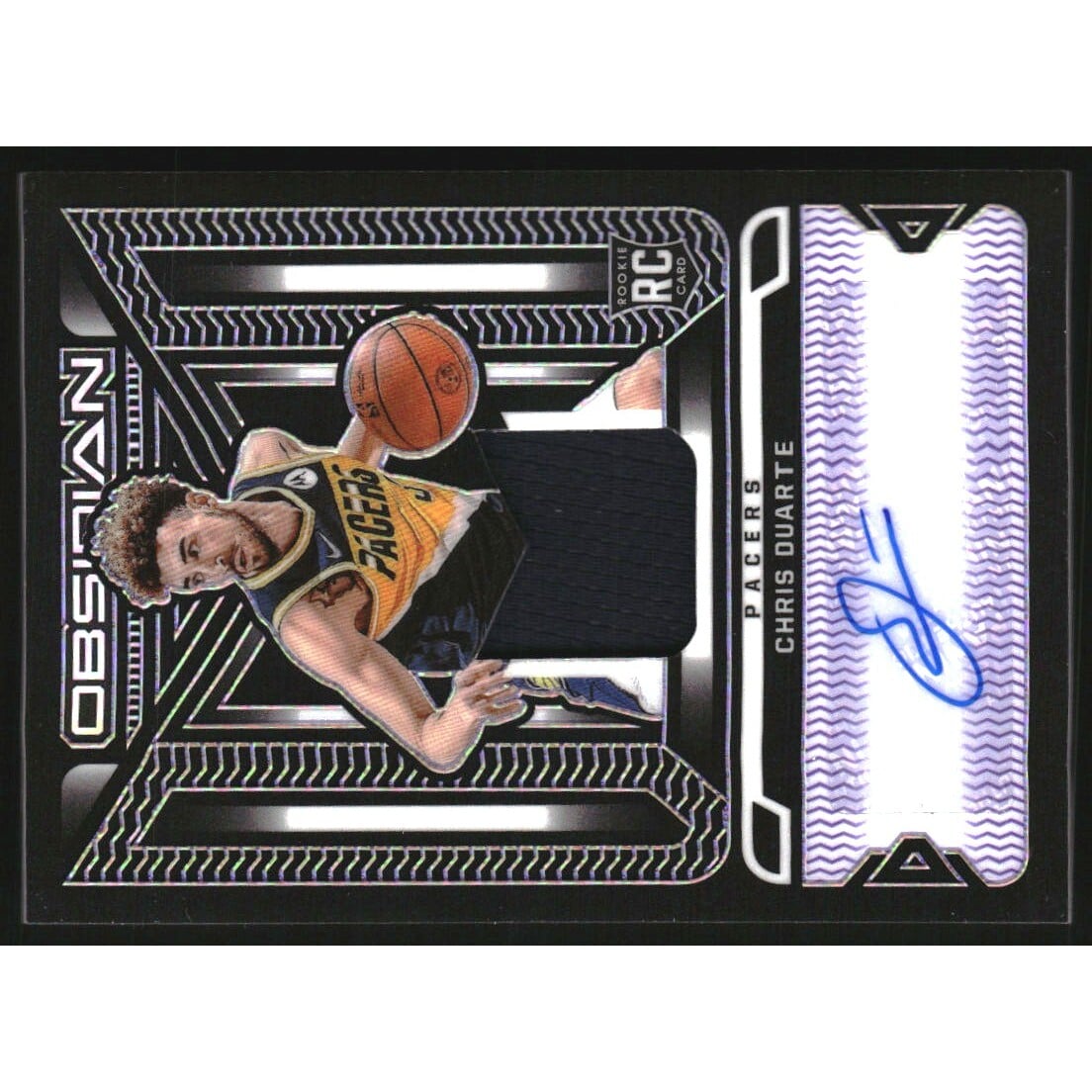 2021-22 Panini Obsidian Rookie Jersey Ink Electric Etch Purple #14 Chris Duarte