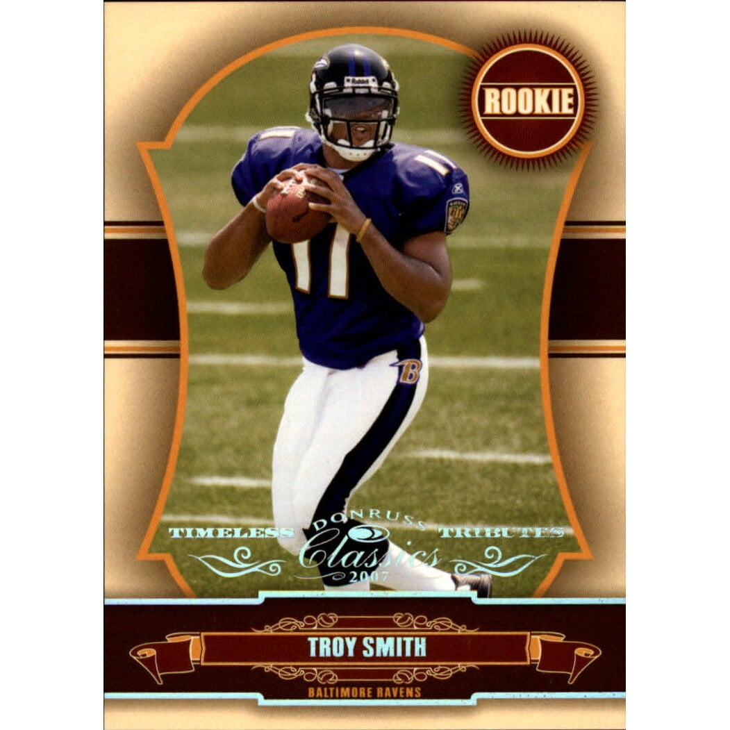 2007 Donruss Classics Timeless Tributes Silver #158 Troy Smith. rookie card picture