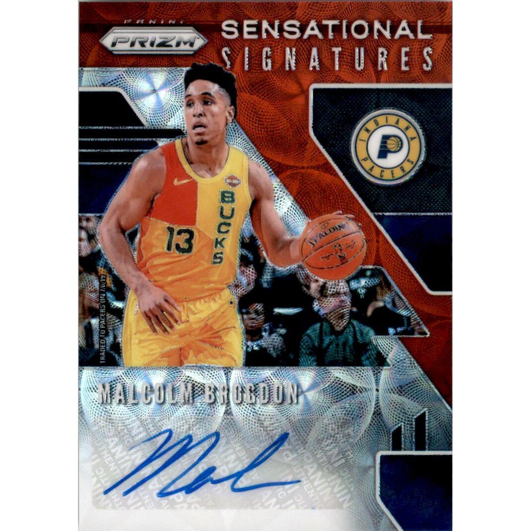 2019-20 Panini Prizm Sensational Signatures Prizms Choice #93 Malcolm Brogdon. rookie card picture