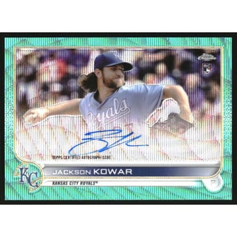 2022 Topps Chrome Rookie Autographs Aqua Wave Refractors #RAJK Jackson Kowar