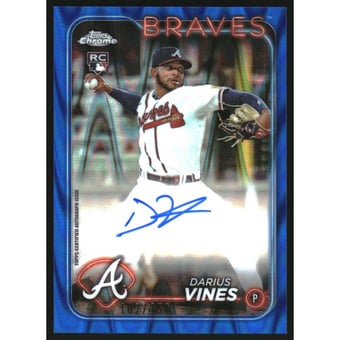 2024 Topps Chrome Rookie Autographs Blue RayWave Refractors #RADV Darius Vines