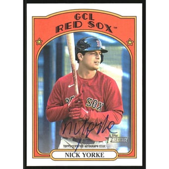 2021 Topps Heritage Minors Real One Autographs #ROANY Nick Yorke
