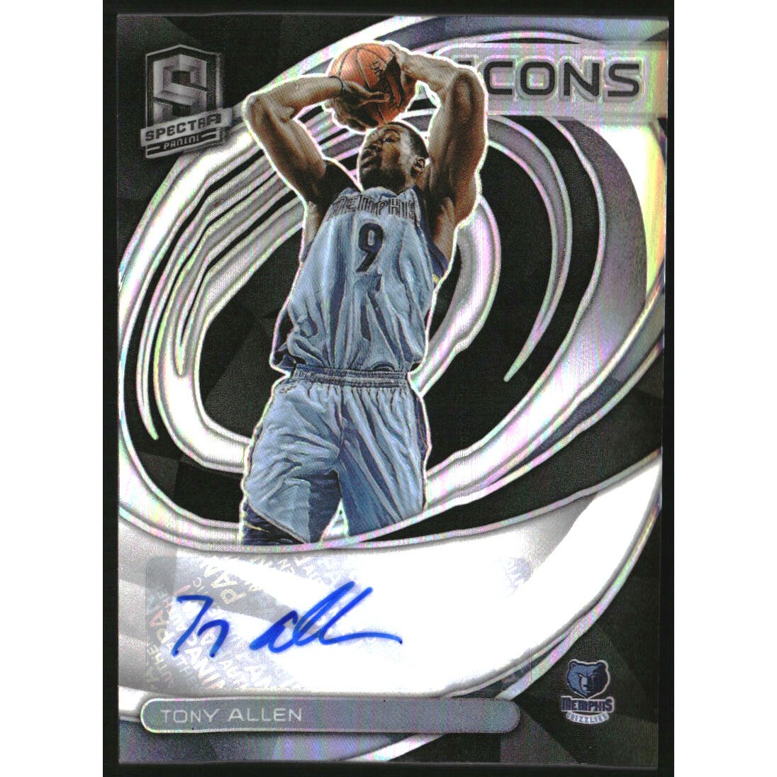 2021-22 Panini Spectra Icons Autographs #29 Tony Allen/99. rookie card picture