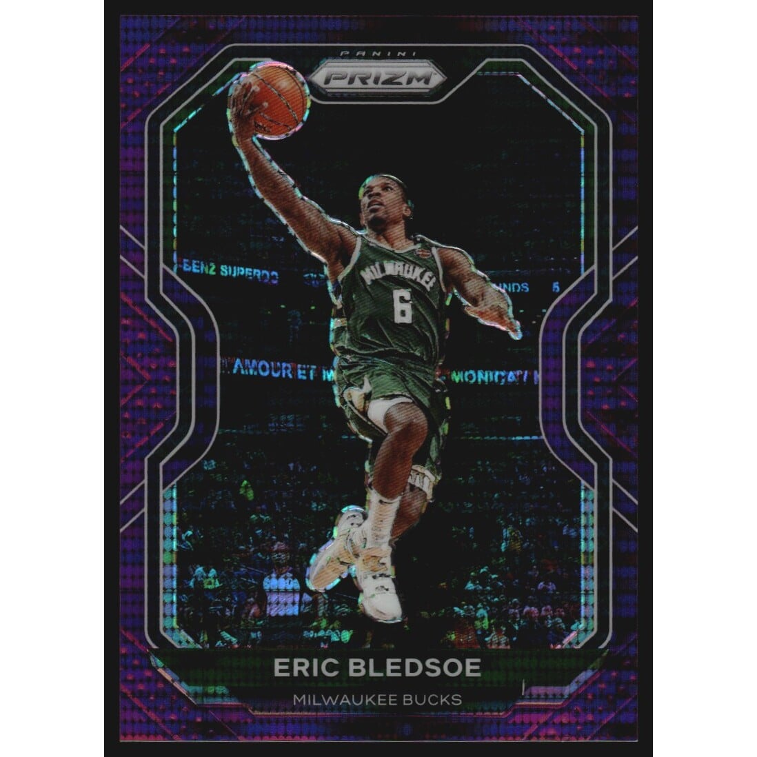 2020-21 Panini Prizm Prizms Purple Pulsar #17 Eric Bledsoe. rookie card picture