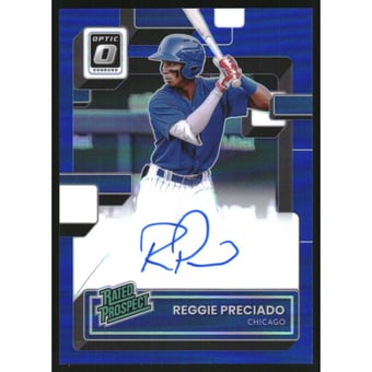 2022 Donruss Optic Rated Prospects Signatures Blue #6 Reggie Preciado/25