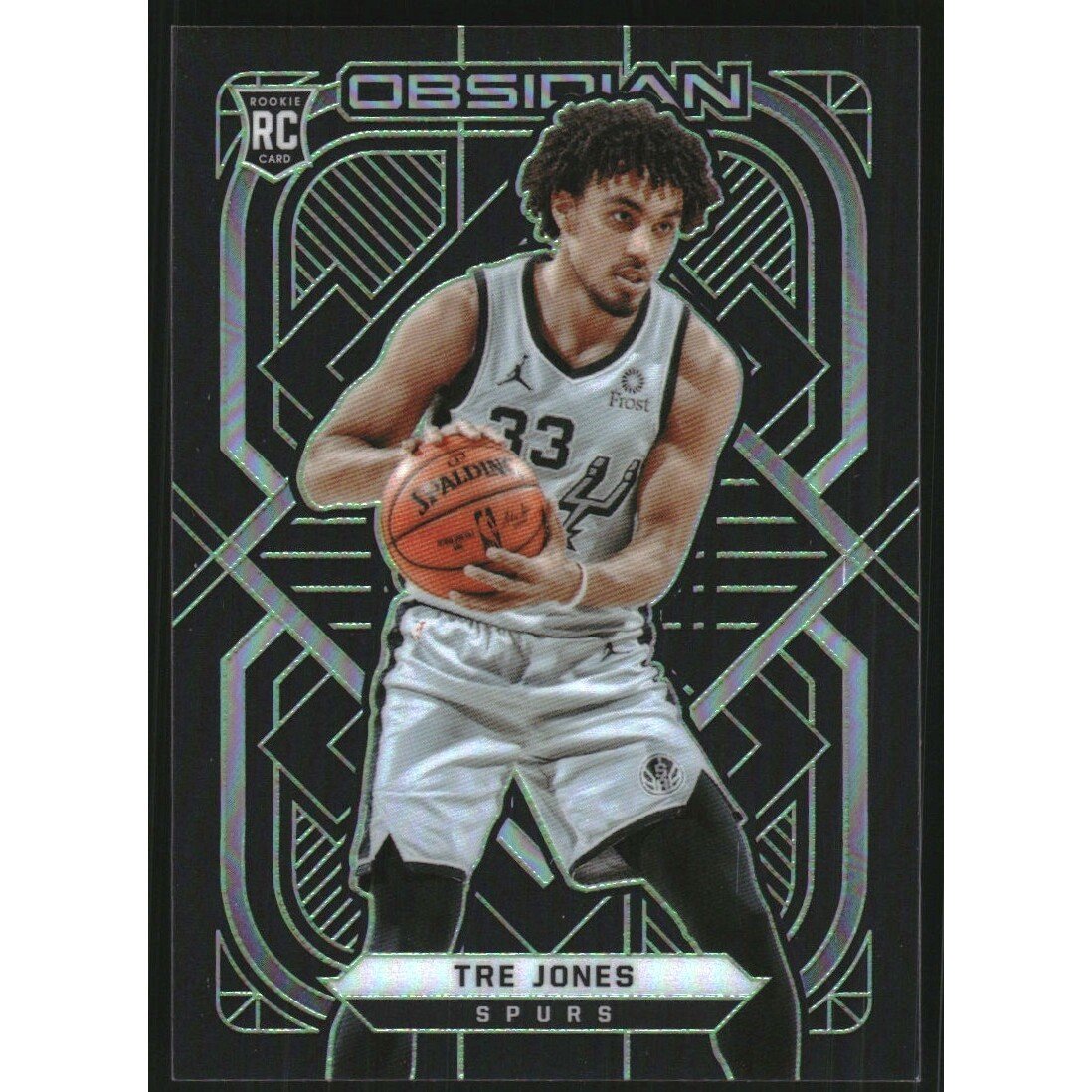 2020-21 Panini Obsidian Electric Etch Green #197 Tre Jones. rookie card picture
