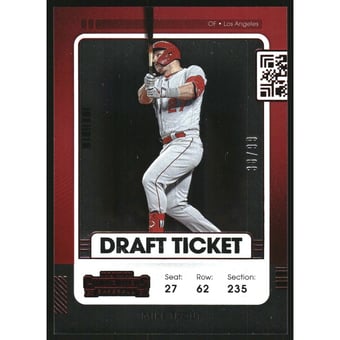 2021 Panini Contenders Draft Ticket Red #56 Mike Trout/99