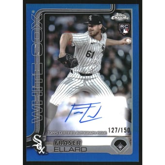 2025 Topps Chrome Rookie Autographs Blue Refractors #RAFE Fraser Ellard
