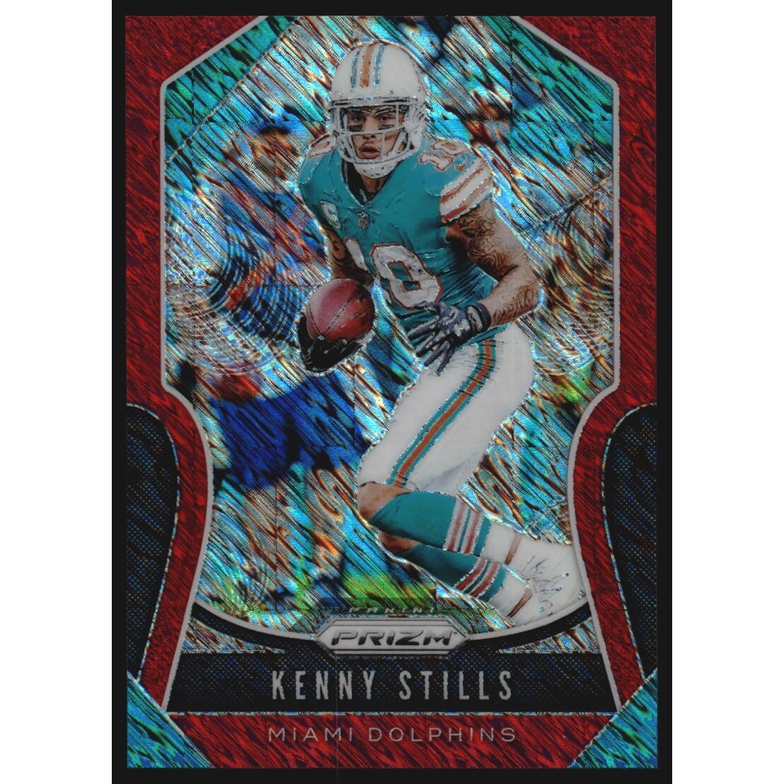 2019 Panini Prizm Prizms Red Shimmer #10 Kenny Stills. rookie card picture