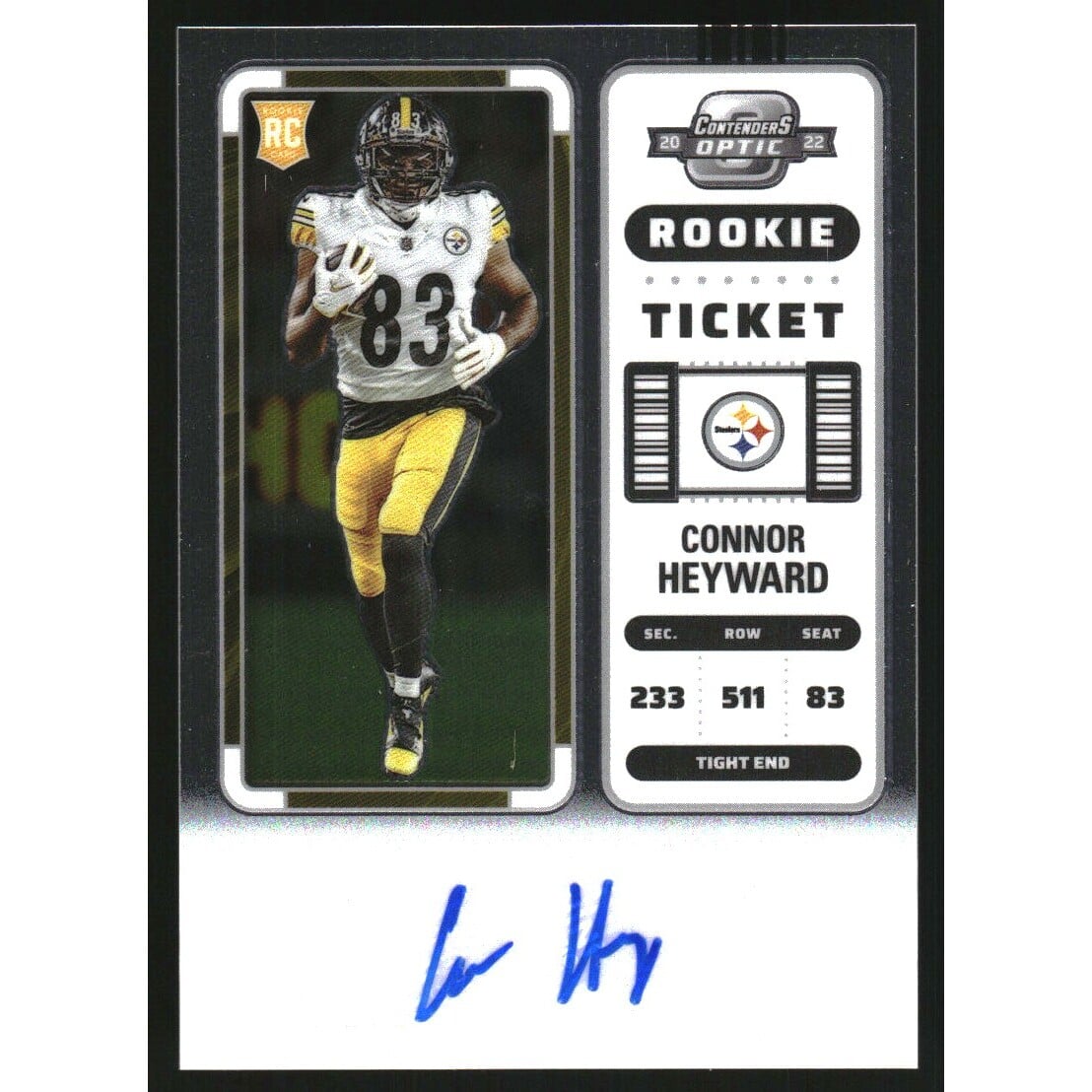2022 Panini Contenders Optic #155 Connor Heyward AU RC. rookie card picture