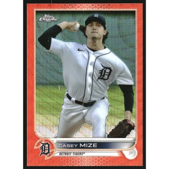 2022 Topps Chrome Orange Wave Refractors #162 Casey Mize