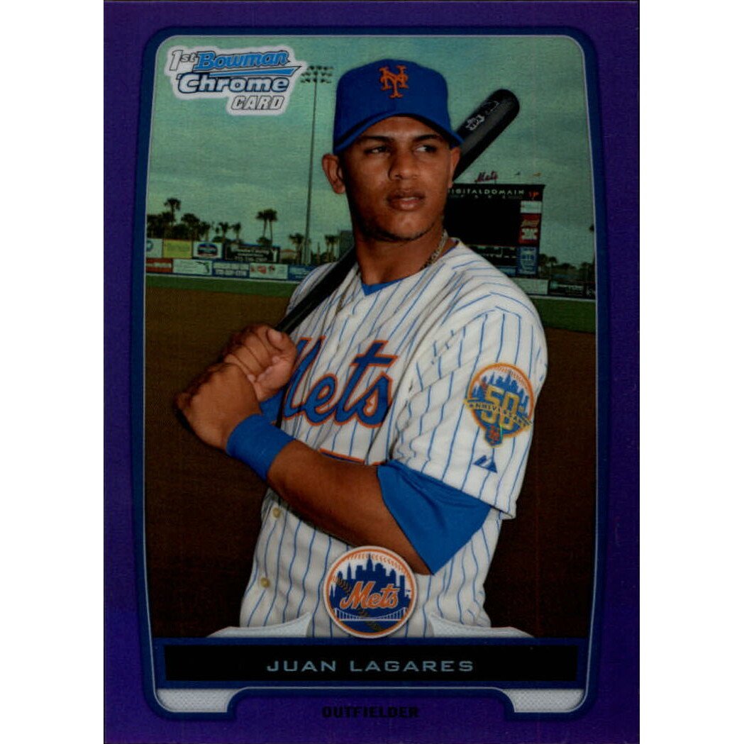 2012 Bowman Chrome Prospects Purple Refractors #BCP212 Juan Lagares. rookie card picture