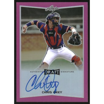 2016 Leaf Metal Draft Pink #BACO1 Chris Okey/15